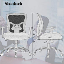 Load image into Gallery viewer, Big and Tall Office Chair 400lbs Desk Chair Mesh Computer Chair with Lumbar Support Wide Seat Adjust Arms Rolling Swivel High Back Task Executive Ergonomic Chair for Women Men,Black