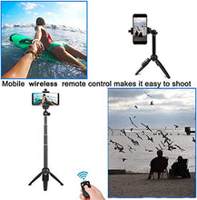Load image into Gallery viewer, Selfie Stick, 40 inch Extendable Selfie Stick Tripod,Phone Tripod with Wireless Remote Shutter Compatible with iPhone 12 11 pro Xs Max Xr X 8Plus 7, Android, Samsung Galaxy S20 S10,Gopro and More
