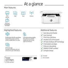 Load image into Gallery viewer, HP LaserJet Pro M29w Wireless All-in-One Laser Printer, Works with Alexa (Y5S53A)