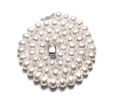 Load image into Gallery viewer, JYX Natural White Freshwater Cultured Pearl Necklace 18 inches (6mm)