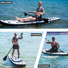 Load image into Gallery viewer, SUNISUP SUP Inflatable Paddle Board, 10.6’ x 30” x 6", Non-Slip Stand Up Deck with Detachable Kayak Seat, Fishing Rod Mount, Paddleboard Accessories with Air Pump, Bag, Ankle Leash, Go Pro Mount