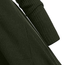 Load image into Gallery viewer, Womens Long Sleeve Tshirt Teens Girls Loose Blouse Top Sweater Soft Comfy Coat Retro Dress Hooded Elasticity Sweatshirt Army Green