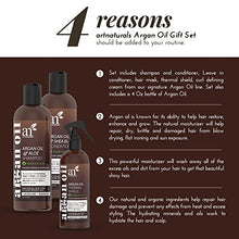 Load image into Gallery viewer, artnaturals Argan Oil Gift Set - Argan Bargain Set Includes - Shampoo and Conditioner, Hair Mask, Leave In Conditioner, Thermal Hair Protector Spray Curl Defining Cream and Argan Oil