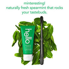 Load image into Gallery viewer, Hello Vegan Fluoride Free Toothpaste, Super Fresh Spearmint, Naturally Whitening Toothpaste, Hemp Seed Oil + Coconut Oil, Helps Remove Plaque, No SLS/Sulfates, 4 Ounce