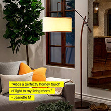 Load image into Gallery viewer, Brightech Grayson - Modern Arc Floor Lamp for Living Room - Contemporary, Tall LED Light Reaching From Behind the Couch To Hang Over It - Adjustable Arm - Industrial Style Lighting - Bronze