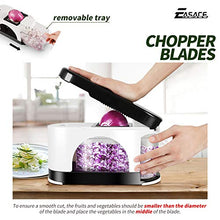 Load image into Gallery viewer, EASACE Mandoline Slicer Spiralizer Vegetable Chopper Dicer Onion Chopper with Container Pro Multi Vegetable Fruit Chopper Kitchen Peeler Cutter Slicer Dicer Cutter 5 Blades