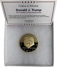 Load image into Gallery viewer, Donald Trump Gold Coin, Gold Plated Collectable Coin and Case Included, 45th President, Certificate of Authenticity Official