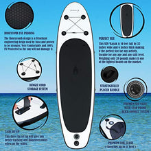 Load image into Gallery viewer, Blue Water Toys 2-in-1 SUP And Kayak! | 10’ Inflatable Stand Up Paddle Board/Kayak | Complete Accessory Set That Includes Convertible Paddle, Kayak Seat, Travel Backpack, and More!