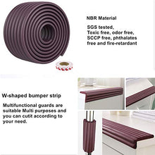 Load image into Gallery viewer, Baby Proofing Safe Edge & Corner Guards Cushion 13ft - Thickened Child Safety Furniture Bumper & Table Protectors. Pre-Taped Corners(W Brown)