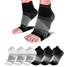 Load image into Gallery viewer, Plantar Fasciitis Compression Sleeve (6 Pairs) with Arch Foot Support for Men & Women - Best Plantar Fasciitis Night Sock for Foot and Heel Pain Relief