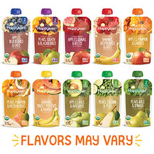 Load image into Gallery viewer, Happy Baby Organics Clearly Crafted Stage 2 Baby Food, Fruit Veggie Variety Pack, 4 Ounce Pouch (Pack of 10) (Flavors may Vary)
