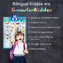 Load image into Gallery viewer, Bilingual Talking Poster: Music + ABC + 123s + Eng & Spanish + Songs - Perfect educational toys for 2 year olds and learning toys for 3 year olds. (Alphabet)