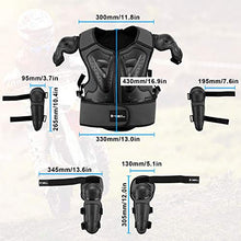 Load image into Gallery viewer, Kids Motorcycle Armor Suit Dirt Bike Gear Riding Protective Chest Spine Back Protector Shoulder Arm Elbow Knee Protector Pads for Cycling Skateboard,Skiing,Skating,Off-road