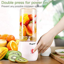 Load image into Gallery viewer, Portable Blender,inkint Personal Size Blender Juicer Cup for Shakes and Smoothies Fruit Mixer with USB Rechargeable 6 Stainless Steel Blades BPA Free 450ml