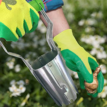 Load image into Gallery viewer, Colwelt Bulb Planter Set 4Pcs, Includes 2 Bulb Planters with Depth Markers and Automatic Soil Release, 1 Kneeling Pad, 1 Garden Gloves, Great Bulb Transplanter for Planting Tulips, Daffodils, Dahlias
