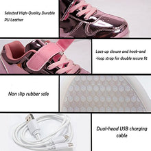 Load image into Gallery viewer, Voovix Kids LED Light Up Shoes Shiny Low-Top Sneakers for Boys and Girls Child Unisex(Pink01,29)