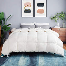 Load image into Gallery viewer, Bedsure 100% Cotton Down Comforter Full/Queen Size (88x88 inches) - Down and Feather Quilted Comforter, 50 OZ 700 Fill Power Washable All Season Bed Comforter - White Duvet Insert with Corner Tabs