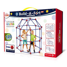 Load image into Gallery viewer, OleFun Fort Building Kit for Kids Age 4,5,6,7,8+Year old Boys & Girls, 120 pcs Forts Builder Creative STEM Toy for Castles, Tunnels, Play Tent, Rocket Indoor & Outdoor- Ideal Christmas & Birthday Gift