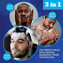 Load image into Gallery viewer, Dead Sea Collection Men’s Body Wash - Pack of 2 (67.6 Fl. Oz) - Sandalwood 3 in 1 Body Wash for Men - Face Wash for Men with Shower Gel for Men and Shampoo for Men to Keeping You Feeling Fresh & Cool