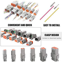 Load image into Gallery viewer, Glarks 6 Sets 2 3 4 6 8 12 Pin Sealed Gray Male and Female Auto Waterproof Electrical Wire Connector Plug 22-16AWG Connector for Motorcycle, Scooter, Car, Truck, Boats