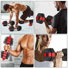 Load image into Gallery viewer, wolfyok Fitness Dumbbells Set, Adjustable Weight to 44Lbs, Home Fitness Equipment for Men and Women Gym Work Out Exercise Training with Connecting Rod Used as Barbells (Pair)