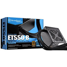 Load image into Gallery viewer, SilverStone Technology 550 Watt 80 Plus Bronze ATX PSU with Flat Black Cables ET550-B Power Supply ET550-B
