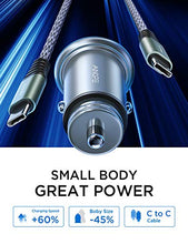 Load image into Gallery viewer, USB C Car Charger Super Mini AINOPE All Metal 36W Fast USB Car Charger PD&QC 3.0 Dual Port Car Adapter Compatible with iPhone 12/12 Pro/Max/Mini/iPhone 11/Pro/Max/XR/XS/Max/8, Galaxy S21/20/10-Silver