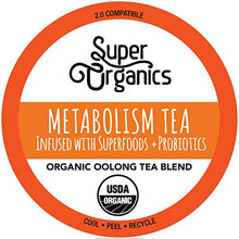 Load image into Gallery viewer, Super Organics Metabolism Oolong Tea Pods With Superfoods & Probiotics | Keurig K-Cup Compatible | Weight & Metabolism, Slim Tea | USDA Certified Organic, Vegan, Non-GMO, Natural & Delicious Tea, 12ct