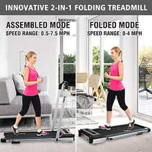 Load image into Gallery viewer, REDLIRO Under Desk Treadmill 2 in 1 Walking Machine Portable Space Saving Fitness Motorized Folding Treadmill Electric for Home Office Workout Indoor Exercise Machine