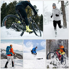 Load image into Gallery viewer, FEIXIANG Cycling Pants for Men, 3D Padded Long Bike Compression Tights MTB Legging Trousers Road Bicycle Mountain Riding Wear (Fleece Blue, Medium)