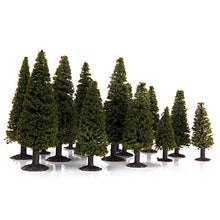 Load image into Gallery viewer, 15pcs Green Scenery Landscape Model Cedar Trees with Box
