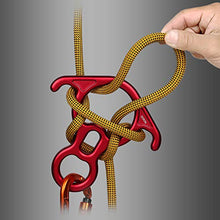 Load image into Gallery viewer, AOKWIT 50KN Rescue Figure, 8 Descender Large Bent-Ear Belaying and Rappelling Gear Belay Device Climbing for Rock Climbing Peak Rescue 7075 Aluminum Alloy (Red)