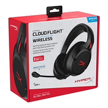 Load image into Gallery viewer, HyperX Cloud Flight - Wireless Gaming Headset, Long Lasting Battery up to 30 Hours, Detachable Noise Cancelling Microphone, Red LED Light, Comfortable Memory Foam, Works with PC, PS4 & PS5