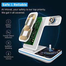 Load image into Gallery viewer, Intoval Wireless Charger, True 3 in 1 for Apple iPhone/iWatch/Airpods, Qi-Certified Wireless Charging Station for iWatch 6/SE/5/4/3/2, iPhone 11/Pro/Max/XS/Max/XR/XS/X, Airpods Pro/2/1 (with Adapter)
