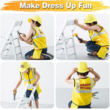 Load image into Gallery viewer, iPlay, iLearn Construction Worker Costume for Boys, Toddler Dress Up Clothes, Kid Builder Career Outfit W/ Tool Belt Vest Hat, Pretend Role Play Toy Set, Halloween Birthday Gift 3 4 5 6 Year Old Child