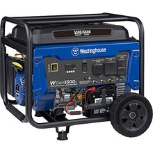 Load image into Gallery viewer, Westinghouse WGen5300s Storm Portable Generator with Electric Start and 120/240 Volt Selector 5300 Rated 6600 Peak Watts Gas Powered, CARB Compliant, RV and Transfer Switch Ready
