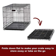 Load image into Gallery viewer, MidWest ICrate 1524 -24 Inch Folding Metal Dog Crate w/ Divider Panel ,Small Dog Breed, Black