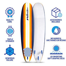 Load image into Gallery viewer, Wavestorm 8' Surfboard, Sunburst Graphic