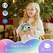Load image into Gallery viewer, Athoinsu Light up Stuffed Husky Puppy Dog Soft Plush Toy with Magic LED Night Lights Valentine's Day Birthday for Toddler Kids, 8''