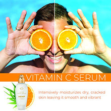 Load image into Gallery viewer, O Naturals Vitamin C Gel Face Serum Brightening Hydrating Moisturizing Organic Hemp Oil Hyaluronic Acid Spot Corrector Anti-Aging Repair Wrinkles Acne Dark Circles Sun Damage Men & Women 1.7oz