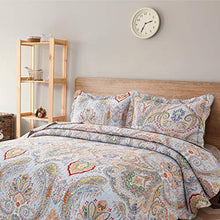 Load image into Gallery viewer, Bedsure 3-Piece Bohemia Paisley Pattern Queen Size Bedspread(90x96 inches), Lightweight Coverlet Quilt for Spring and Summer,1 Quilt and 2 Pillow Shams