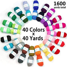 Load image into Gallery viewer, Inscraft 40 Pcs Crochet Yarn Kit, 1600 Yards 40 Colors Acrylic Yarn Skeins, Yarn for Crocheting & Knitting, Gift for Beginners and Adults