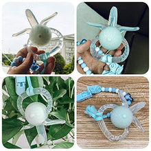 Load image into Gallery viewer, Eco inspired Baby Teething Toys Silicone Baby Rattle Handbell Teether with Pacifier Clip, Massage Gums & Soothes Pain,BPA Free (3 Month+, Blue)