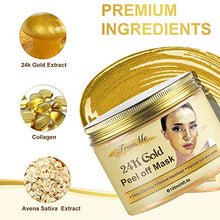 Load image into Gallery viewer, Gold Facial Mask, Peel off Mask, Blackhead Remover Mask with 24K Gold Extract, Anti-Aging, Deep Cleansing Blackhead & Acne Scars, Dirt & Oil, Repairs Uneven Skin Tone