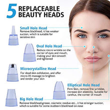 Load image into Gallery viewer, Blackhead Vacuum Remover Pore Vacuum for face Electric Facial Acne Vacume Suction Cleanser Extractor .The device is Rechargeable and with 5 Probes for our blackheads dead skin cells dirt excess oil