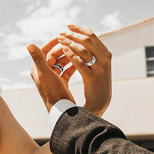 Load image into Gallery viewer, CASSIECA 3 PCS Stainless Steel Fidget Spinner Rings for Women Mens Cool Rotatable Calming Worry Meditation Ring Set Relieving Anxiety Stress