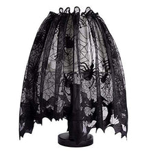 Load image into Gallery viewer, Vlovelife 20 x 60 inch Halloween Lamp Shade Lampshades Cover Topper Scarf Spider Web Black Lace Ribbon Decoration