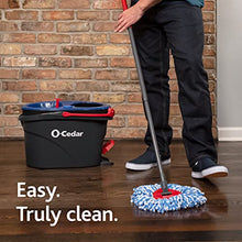 Load image into Gallery viewer, O-Cedar EasyWring RinseClean Microfiber Spin Mop & Bucket Floor Cleaning System, Grey