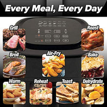 Load image into Gallery viewer, NUWAVE BRIO 6-Quart Digital Air Fryer cooking package with one-touch digital controls, 6 easy presets, precise temperature control, recipe book, basket divider, wattage control, and advanced functions like PREHEAT, REHEAT and more, also includes grill pan