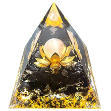 Load image into Gallery viewer, Crystal Spheres Orgone Pyramid Amethyst Obsidian Stone Protection Crystals Chakra Meditation Pyramid Energy Generator Healing Stones Attract Wealth Lucky Home Decor Lucky Crystals